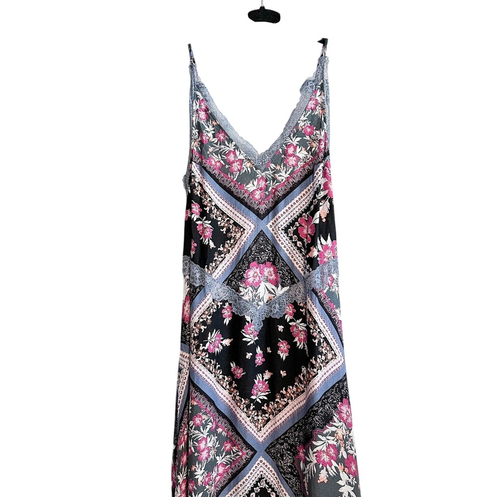 Free People Intimately Stevie Boho Maxi Dress Floral Patchwork Lace Trim Size XS - Picture 6 of 13